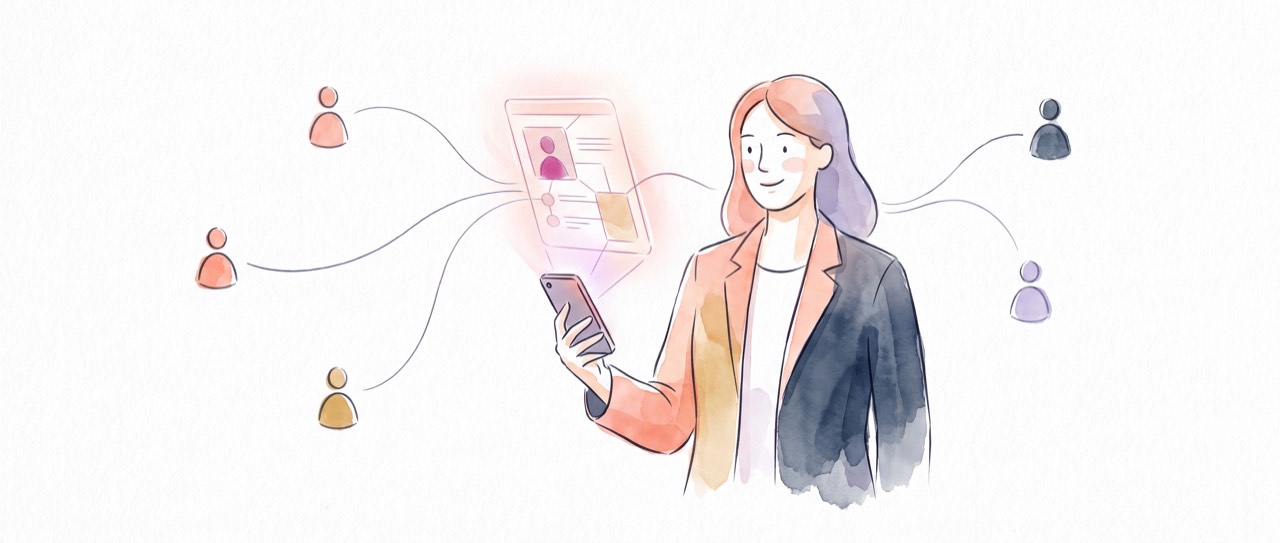 One digital visiting card keeping everyone's contact up to date